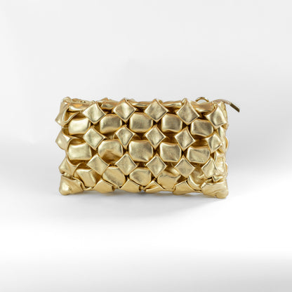 Lucille Woven Nappa Clutch