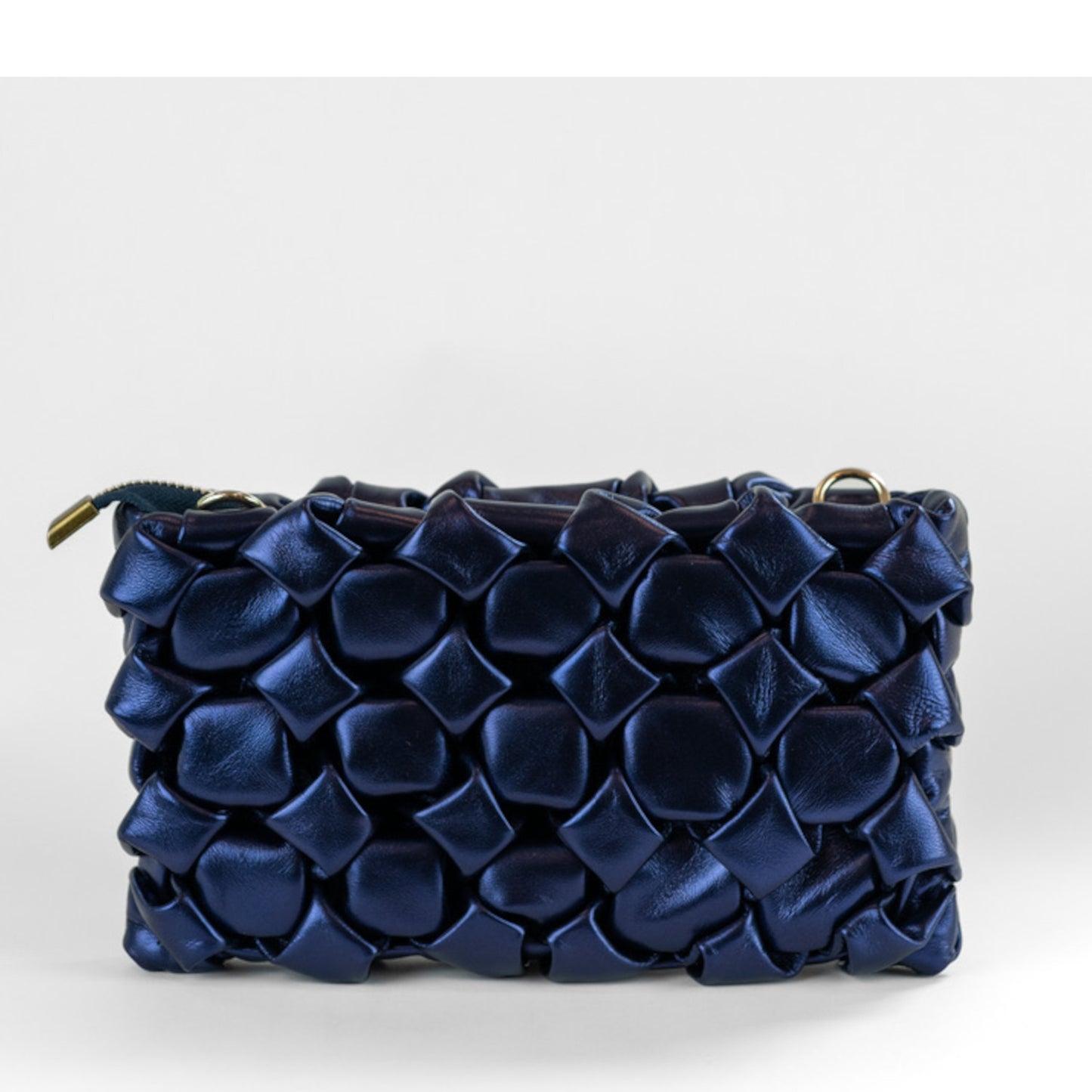 Lucille Woven Nappa Clutch