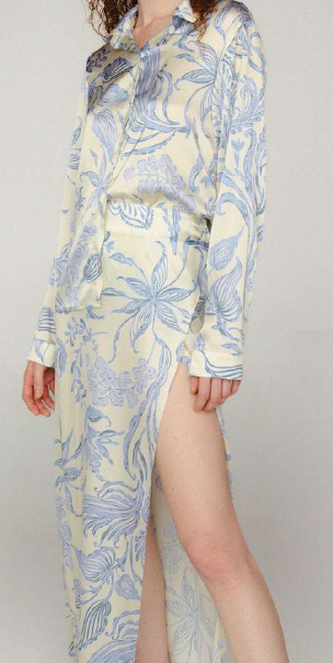 Printed Silk Skirt