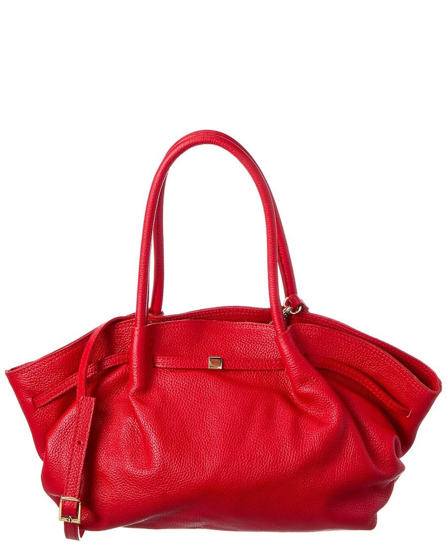 Sculpted Soft Leather Tote
