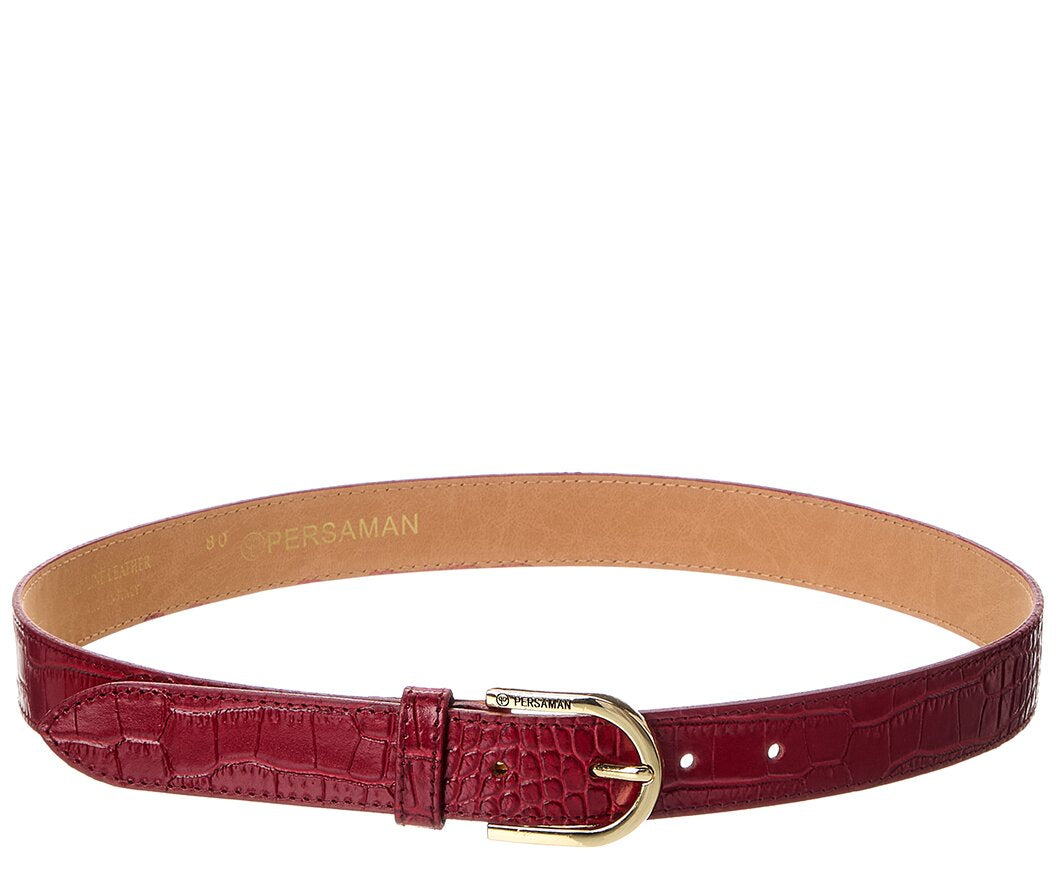 Persaman Made in Italy Metallic Gold Leather Belt NWT Luxury Style PERSAMAN NEW YORK Italian Leather Women main image 4