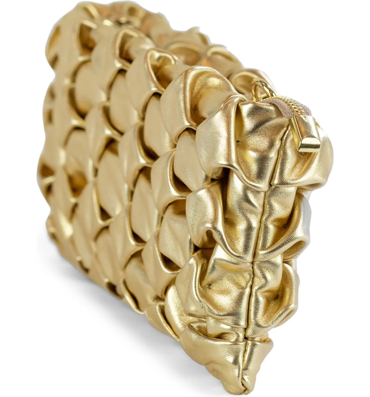 Metallic Nappa Clutch