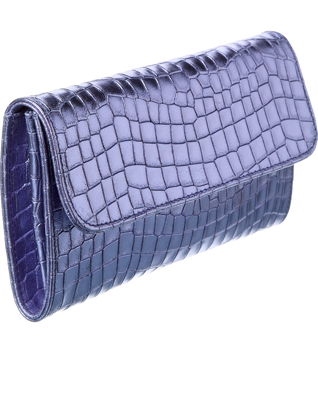 Metallic Leather Clutch