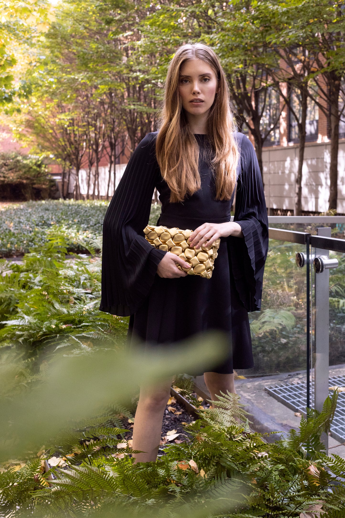 Metallic Nappa Clutch