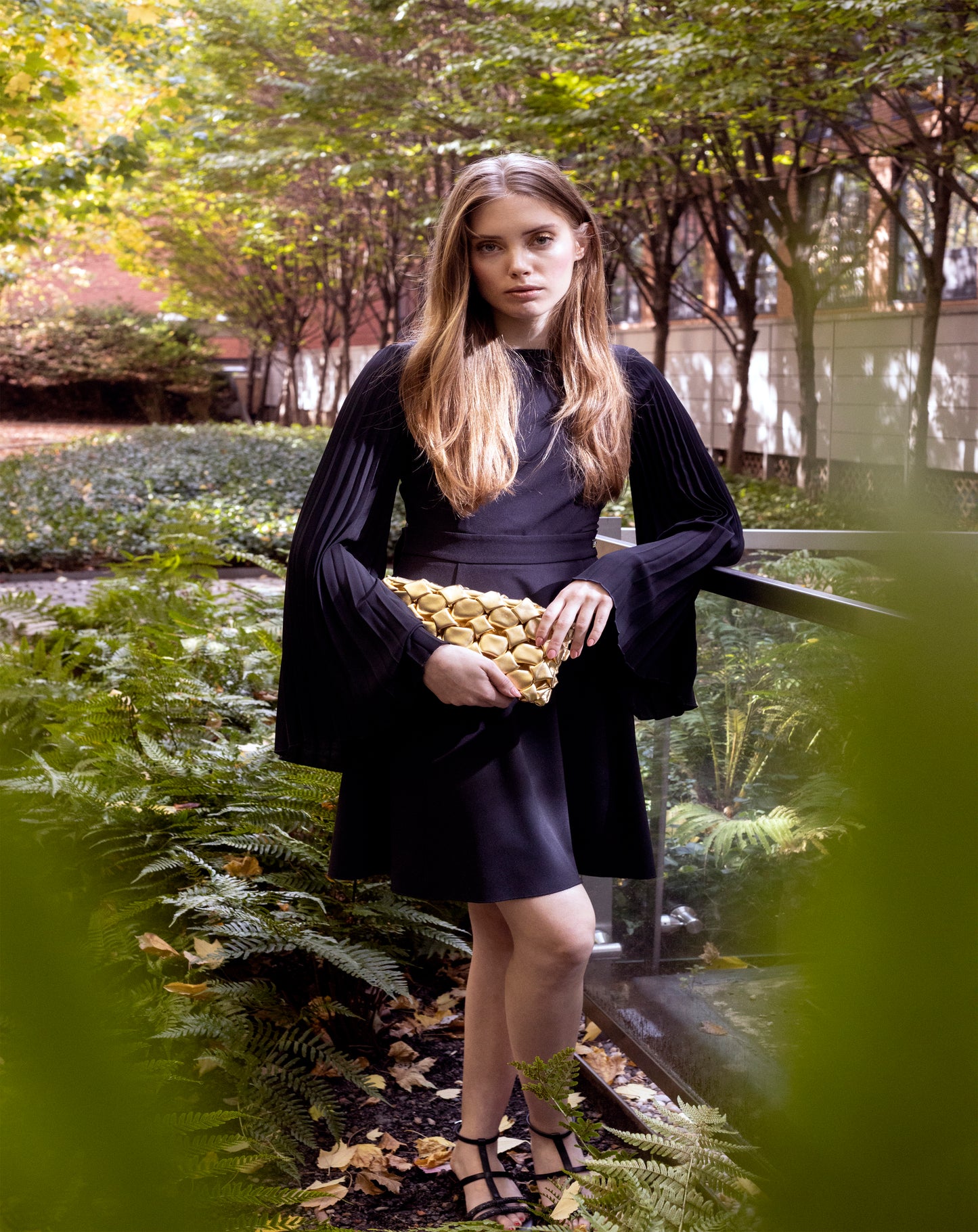 Metallic Nappa Clutch