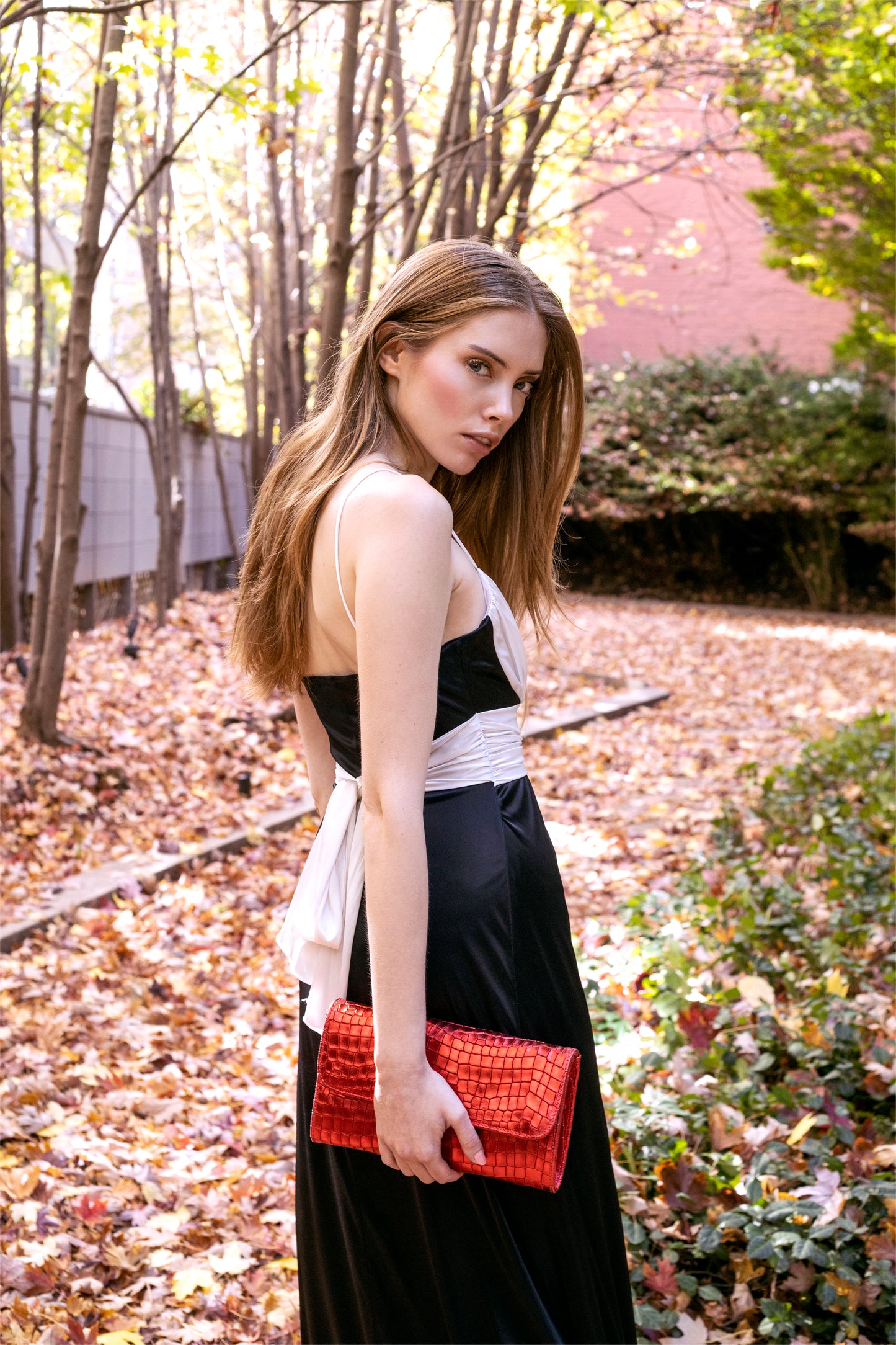 Metallic Leather Clutch