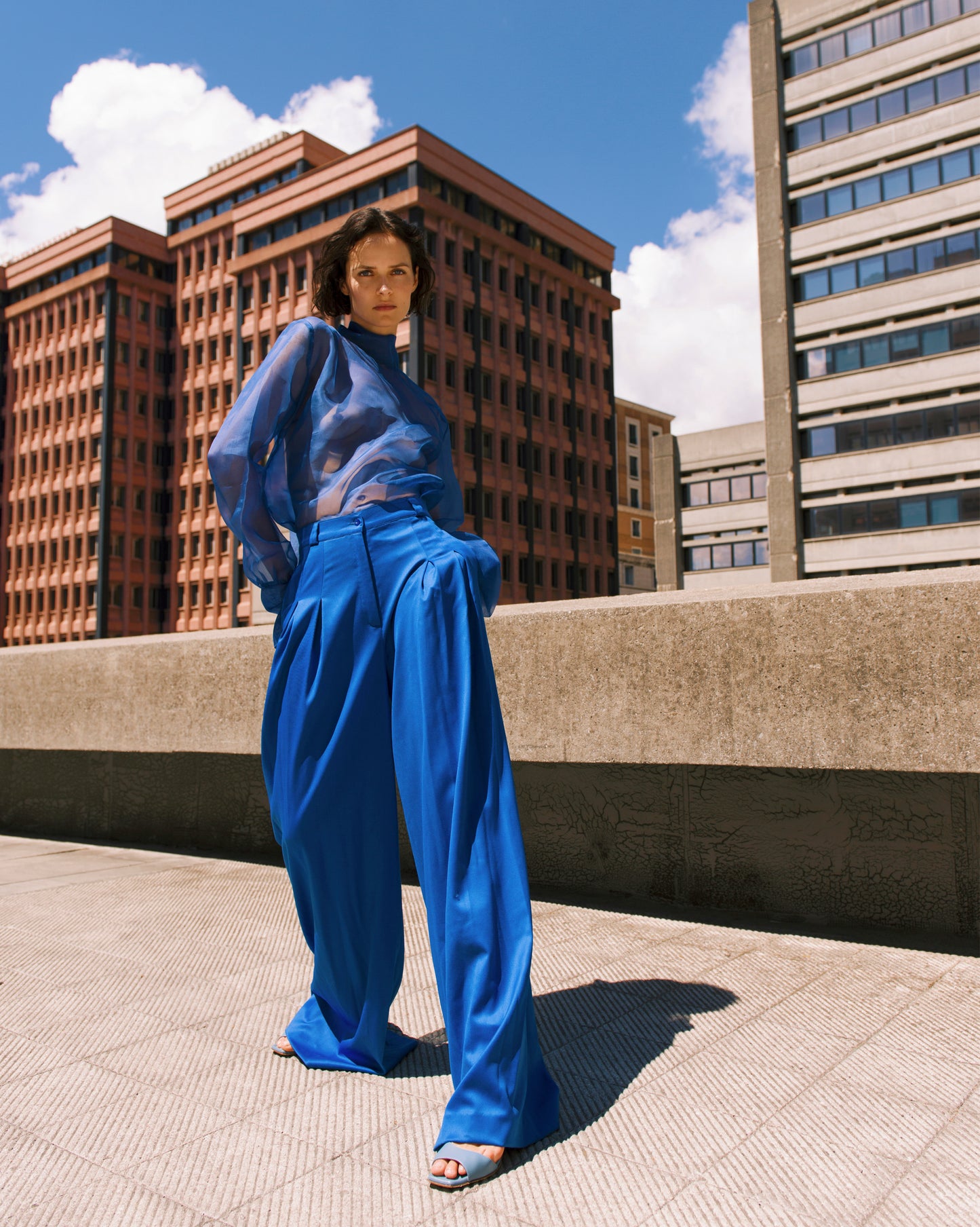 Virgin Wool and Silk Trousers