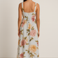 Floral Silk Midi Dress