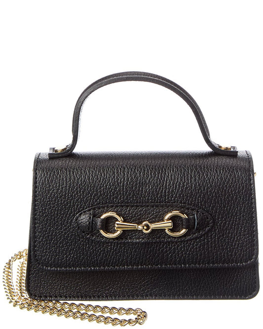 Leather Crossbody with Top Handle