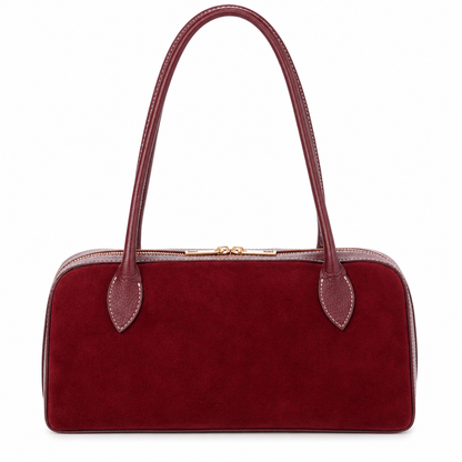 Suede East-West Bag