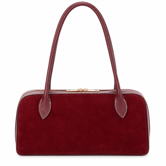 Suede East-West Bag
