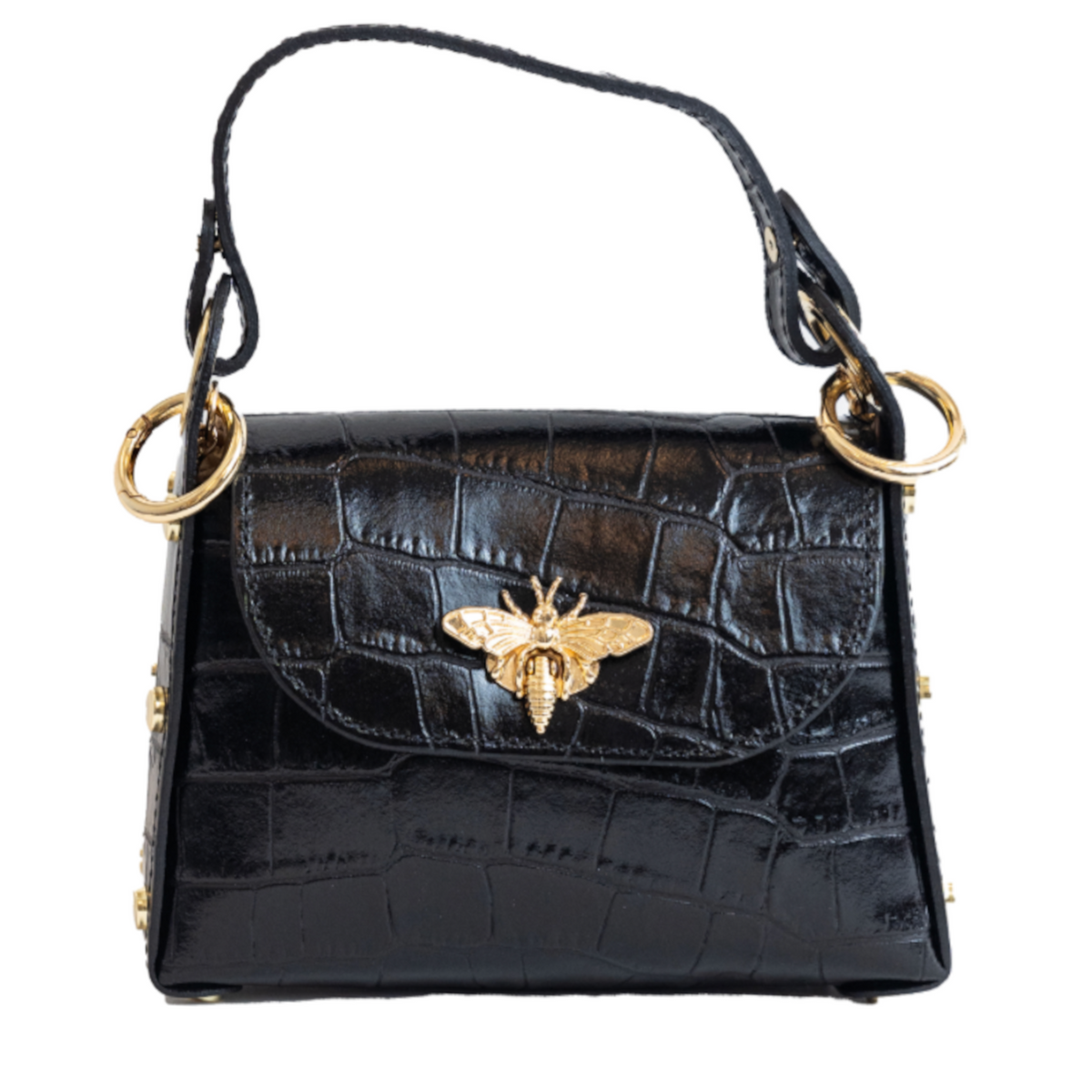 Borsa A Tracolla New York Joanna – Pelle In Rilievo Verde – Mini Crossbody Con Borchie - Foto 4