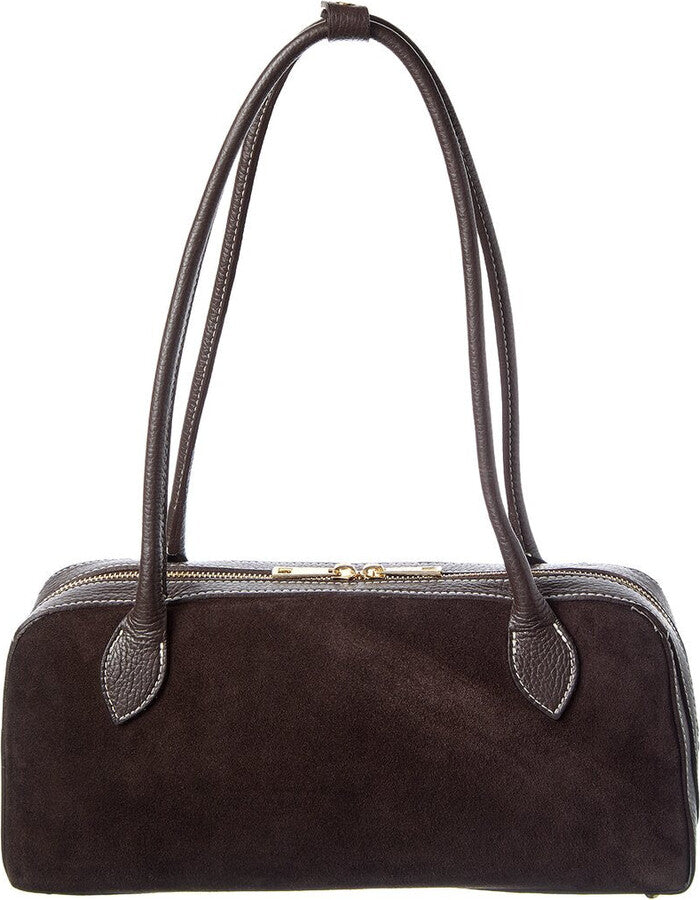 Suede East-West Bag
