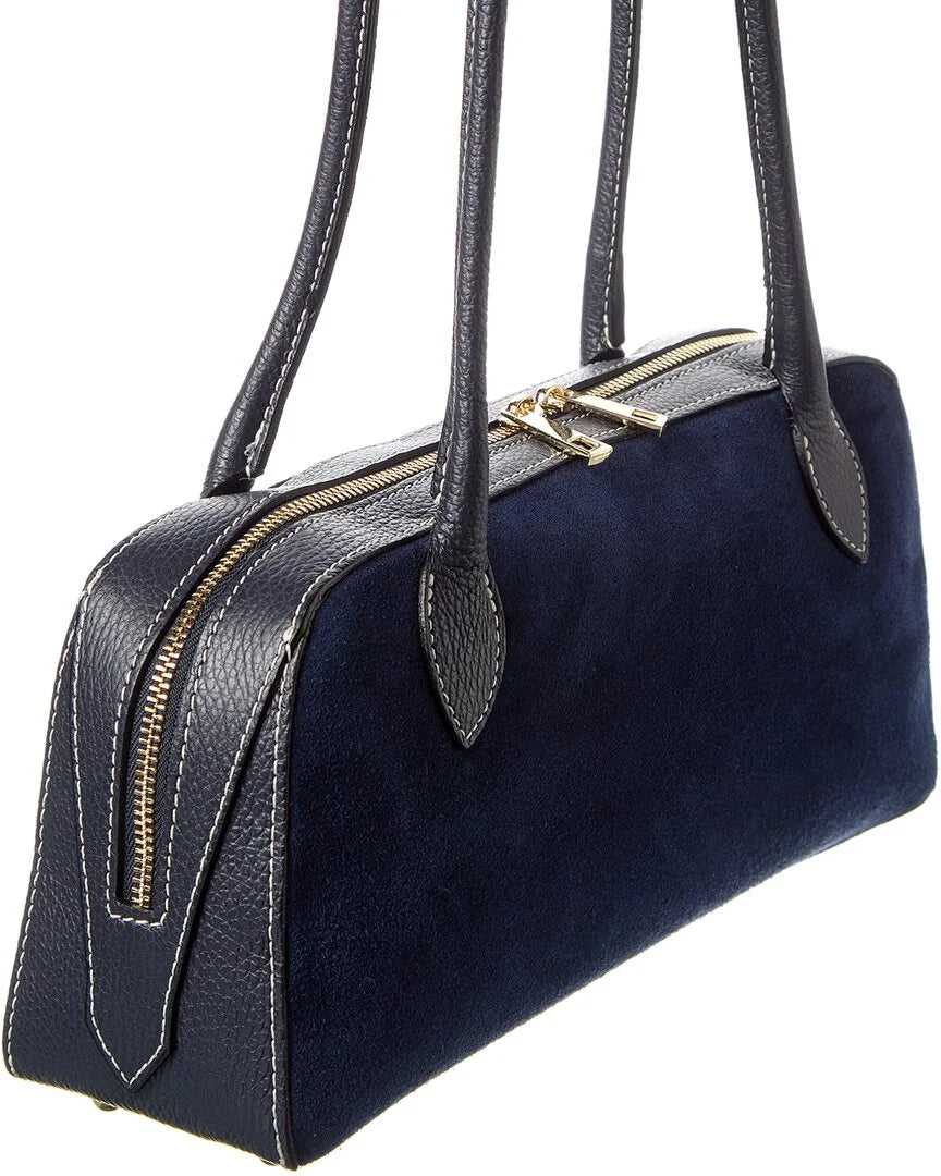 Suede East-West Bag