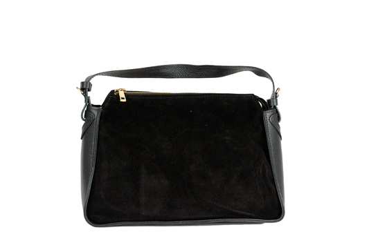 Suede and Leather Shoulder Bag