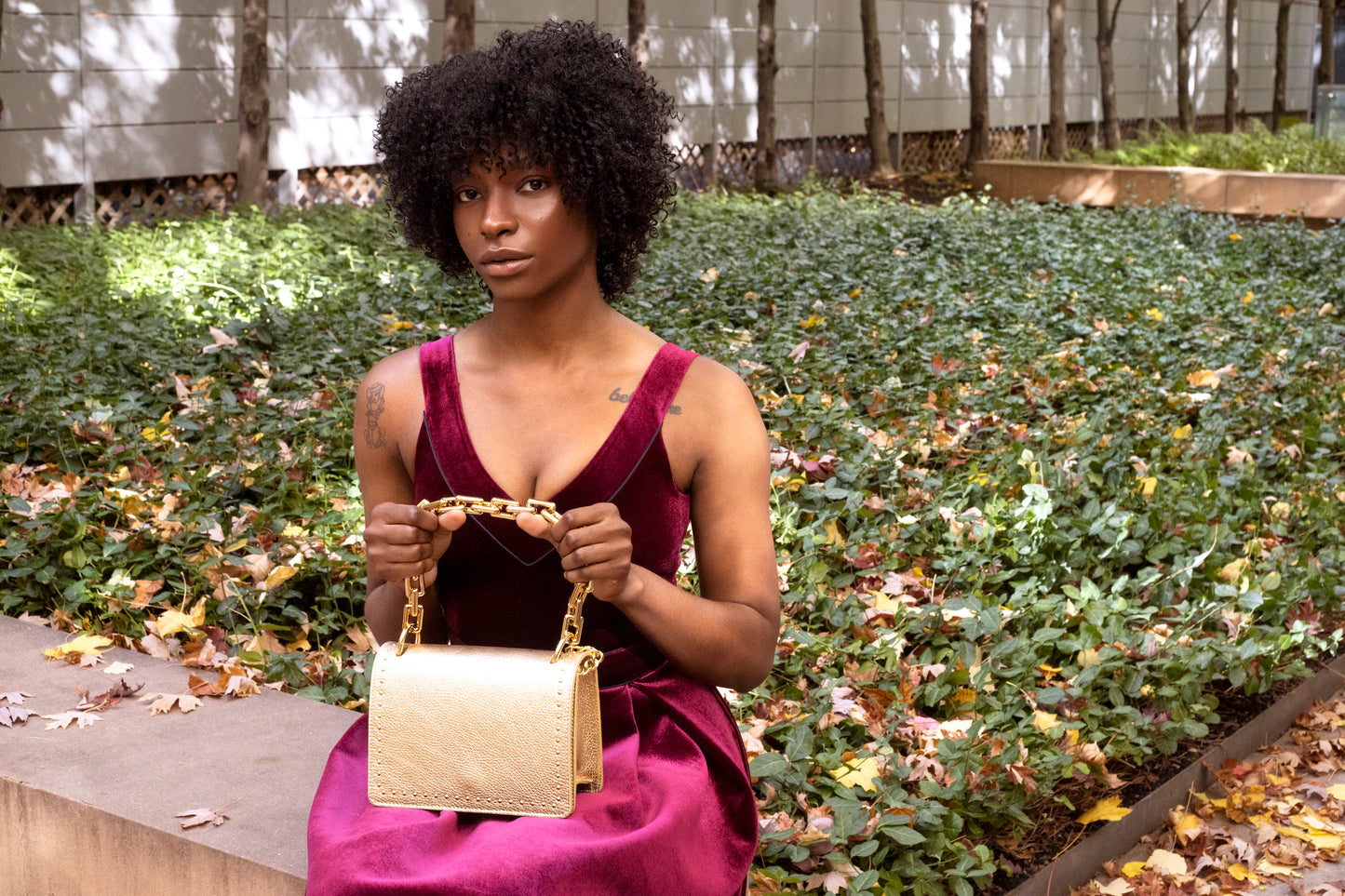 Metallic Leather Crossbody