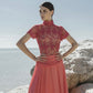 Coral Lace Gown