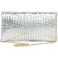 Metallic Leather Clutch